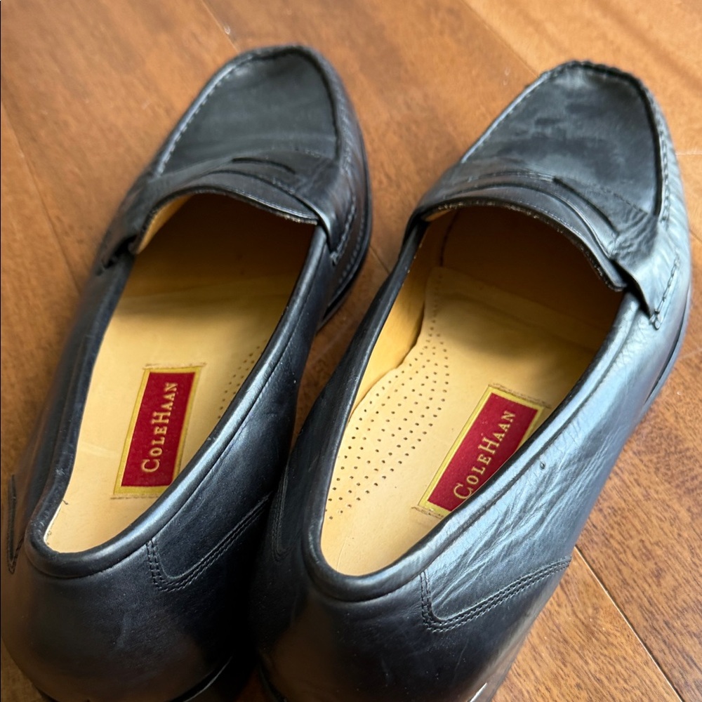 Cole Haan Black Leather Slip-On Penny Loafers size 13 M - Picture 2 of 7